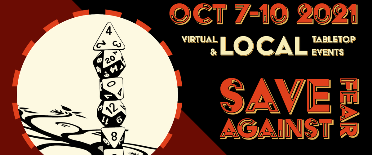 Save Against Fear 2021 event Oct 7 Oct 10, 2021 StartPlaying